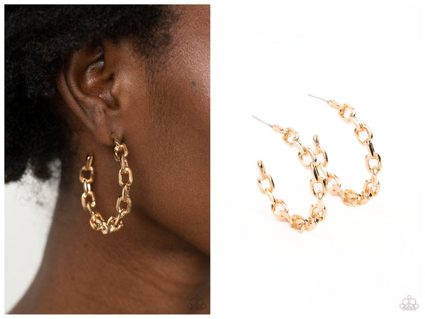 Stronger Together - Gold Hoop Earring