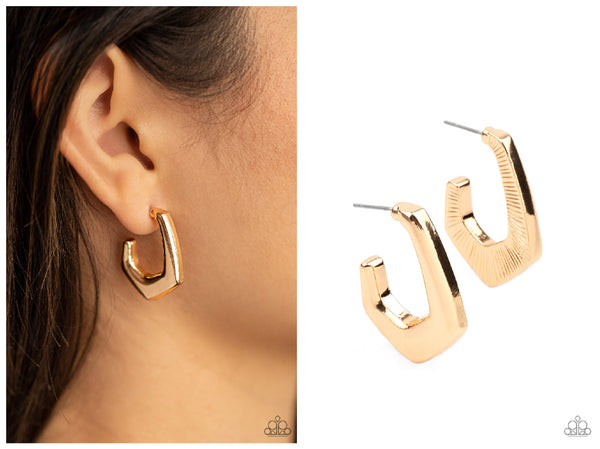 On The Hook - Gold Hoop Earring