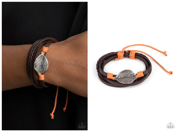 Frond and Center - Orange Bracelet