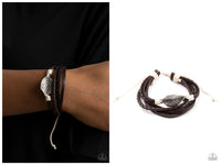 Frond and Center - Brown Bracelet