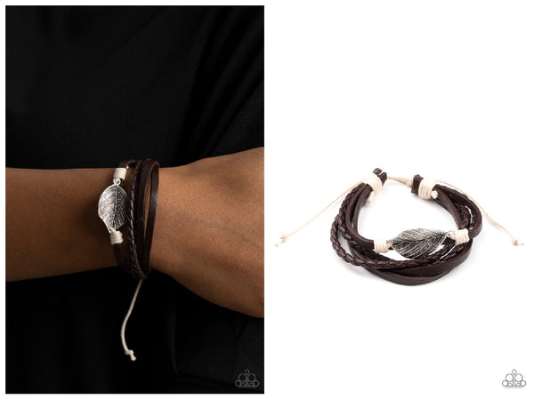 Frond and Center - Brown Bracelet