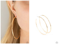 Voluptuous Volume - Gold Hoop Earring