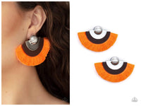 Fan The FLAMBOYANCE - Orange Post Earring