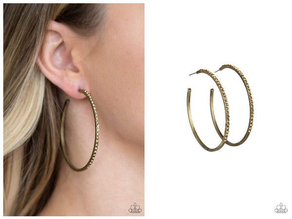 Trending Twinkle - Brass Hoop Earring