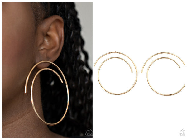 Vogue Vortex - Gold Post Earring