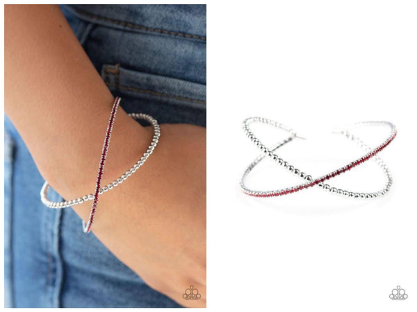 Chicly Crisscrossed - Red Bracelet