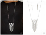 Colorfully Colossal - White Necklace