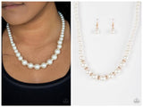 Showtime Shimmer - White Necklace
