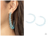 In The Clear - Blue Hoop Earring