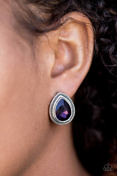 The Deluxe - Purple Post Earring