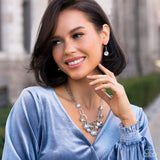 Rhinestone River - Silver Necklace