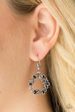 Whimsy Wreaths - Black Earring