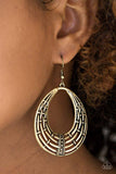 Tundra Texture - Brass Earring