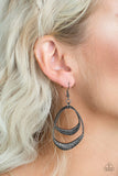 Follow The Beaten Path - Black Earring