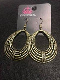 Tundra Texture - Brass Earring