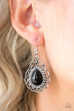 Flirty Finesse - Black Earring
