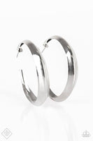 Lets Get Ready To Rumble! - Silver Hoop Earring