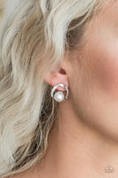 Stylishly Suave - White Post Earring