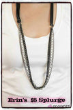 Vintage Black Ribbon Necklace