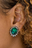 Gala Glamour - Green Clip-on Earring