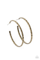 Grungy Grit - Brass Hoop Earring