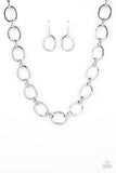 HAUTE-ly Contested - Silver Necklace