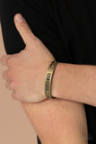 Conquer Your Fears - Brass Bracelet