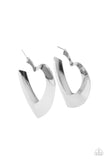 Heart-Racing Radiance - Silver Hoop Earring