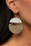 Watching The Sunrise - Brass Earring