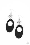 Retro Reveal - Black Earring