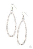Dazzling Decorum - White Earring