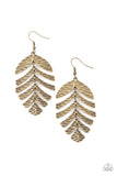 Palm Lagoon - Brass Earring