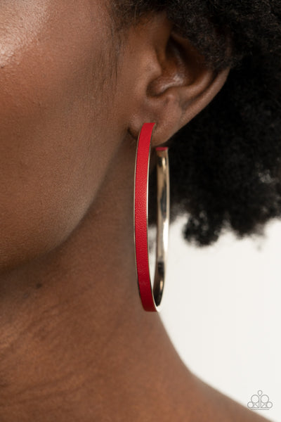 Fearless Flavor - Red Hoop Earring