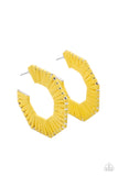 Fabulously Fiesta - Yellow Hoop Earring