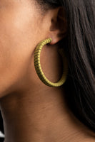 Suede Parade - Green Hoop Earring