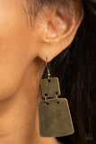 Tagging Along - Brass Earring