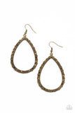 Standout Sparkle - Brass Earring