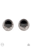 Off The RICHER-Scale - Black Clip-on Earring