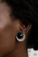 Off The RICHER-Scale - Black Clip-on Earring