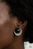 Off The RICHER-Scale - Black Clip-on Earring