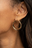 Always In The Loop - Gold Post Earring
