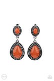 Carefree Clairvoyance - Orange Clip-on Earring