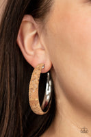 A CORK In The Road - Silver Hoop Earring