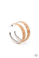 A CORK In The Road - Silver Hoop Earring