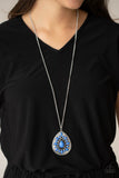 Retro Prairies - Blue Necklace