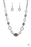 Working OVAL-time - Black Necklace