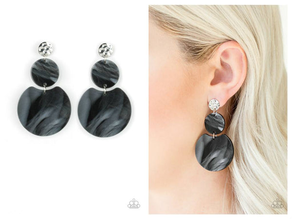 Miami Mariner - Black Post Earring