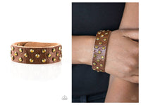 Brass and Brown Urban Snap Bracelet