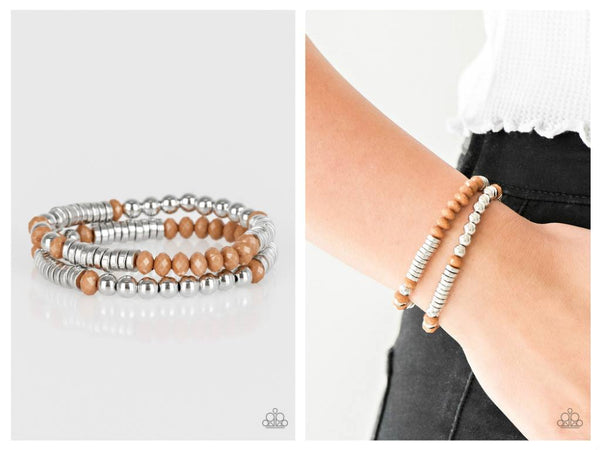 Downright Dressy - Brown Bracelet