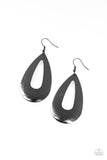 Hand It OVAL! - Black Earring